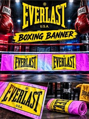 🥊 EVERLAST BOXING BANNER – 4’5” x 9” – GREAT FOR GYMS & MAN CAVES!
🥊